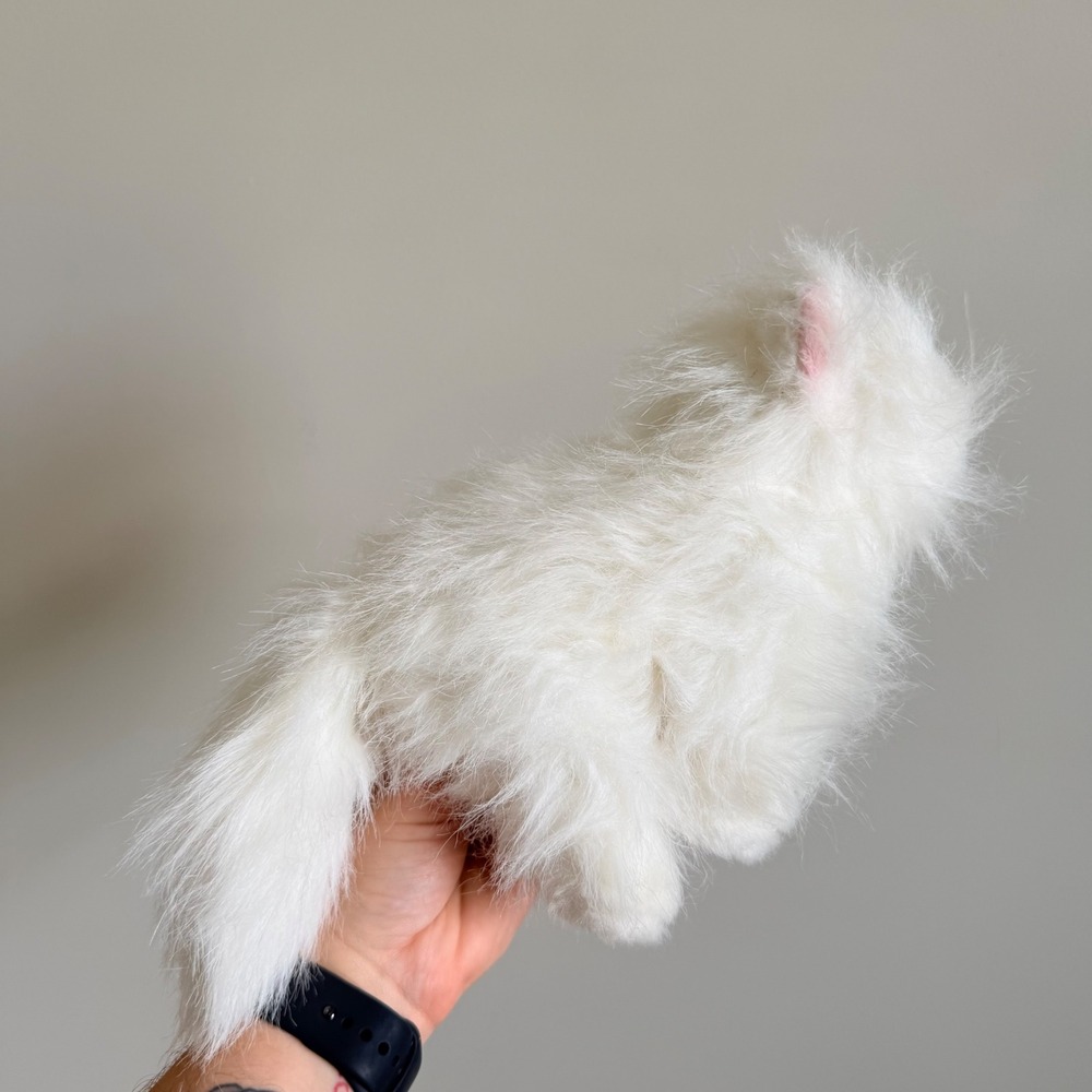 Ganz Webkinz Persian Cat White‎ Long Hair Plush Stuffed Animal Blue Eyes W Logo - Picture 4 of 4